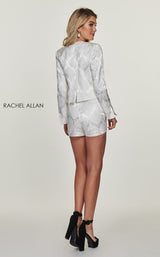 6 of 8 Rachel Allan L1174 Jumpsuit White