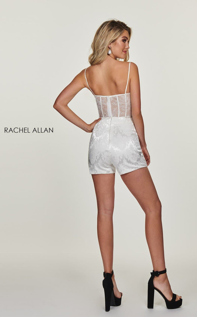 Rachel Allan L1174 Jumpsuit White