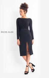 1 of 12 Rachel Allan L1175 Dress Black