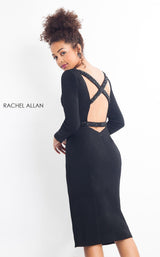 7 of 12 Rachel Allan L1175 Dress Black