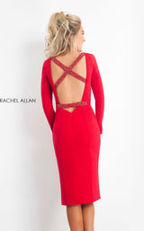 8 of 12 Rachel Allan L1175 Dress Red