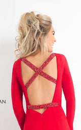 11 of 12 Rachel Allan L1175 Dress Red