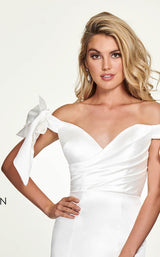 6 of 12 Rachel Allan L1178 Dress White