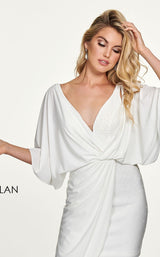 6 of 12 Rachel Allan L1185 Dress White