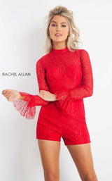 2 of 12 Rachel Allan L1188 Jumpsuit Red