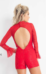 11 of 12 Rachel Allan L1188 Jumpsuit Red