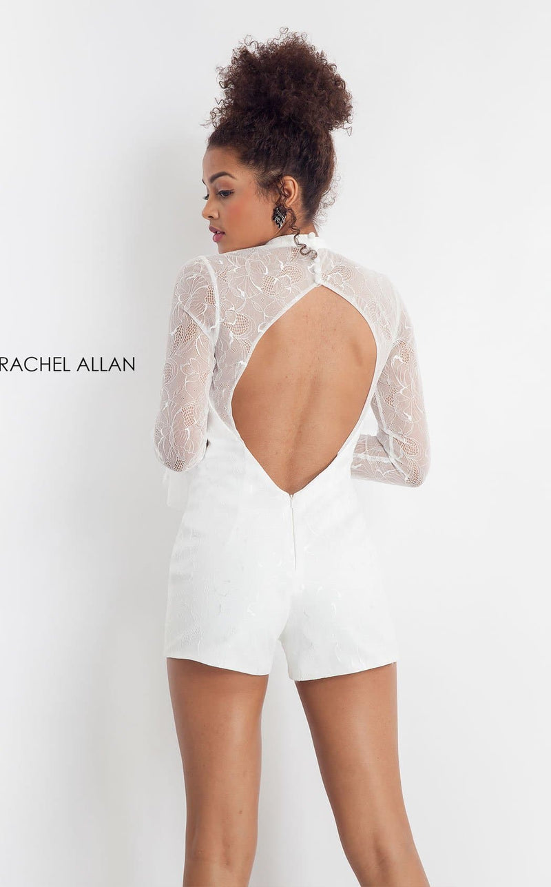 Rachel Allan L1188 Jumpsuit White