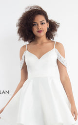 6 of 12 Rachel Allan L1190 Dress White