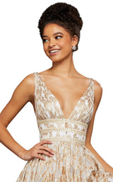 5 of 8 Sherri Hill 52965 Ivory-Gold