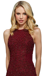 6 of 8 Sherri Hill 53142 Burgundy