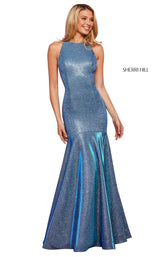 1 of 4 Sherri Hill 53372 Electric-Blue