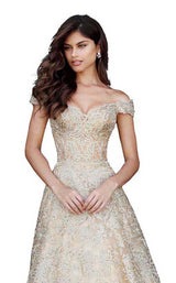 19 of 36 Sherri Hill 51573 Gold