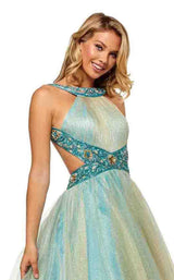 5 of 6 Sherri Hill 52403 Light-Blue-Gold