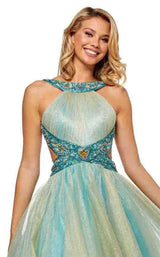 4 of 6 Sherri Hill 52403 Light-Blue-Gold