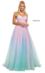 1 of 8 Sherri Hill 52703 Pink-Green