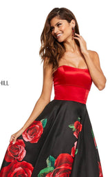 13 of 18 Sherri Hill 52722 Black-Red-Print