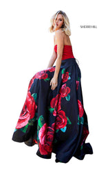 5 of 18 Sherri Hill 52722 Black-Red-Print