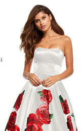 11 of 18 Sherri Hill 52722 Ivory-Red-Print