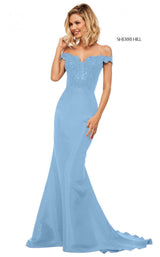 2 of 18 Sherri Hill 52874 Light Blue