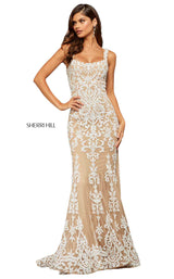 2 of 26 Sherri Hill 52925 Nude/Ivory