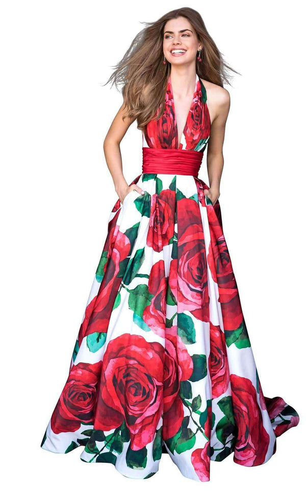 Sherri Hill 52084 Rose-Print