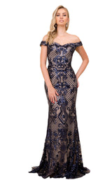 1 of 4 Nox Anabel T310 Dress Navy-Blue