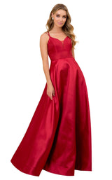 3 of 12 Nox Anabel T406 Dress Burgundy