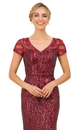 9 of 12 Nox Anabel T419 Dress Burgundy