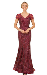 3 of 12 Nox Anabel T419 Dress Burgundy