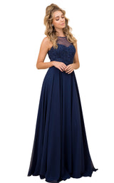 1 of 4 Nox Anabel Y009 Dress Navy-Blue