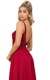 8 of 8 Nox Anabel Y299 Dress Burgundy