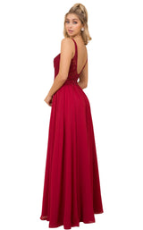 4 of 8 Nox Anabel Y299 Dress Burgundy