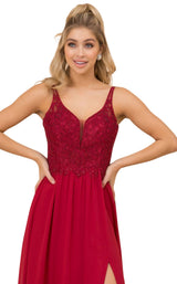 6 of 8 Nox Anabel Y299 Dress Burgundy