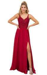 2 of 8 Nox Anabel Y299 Dress Burgundy